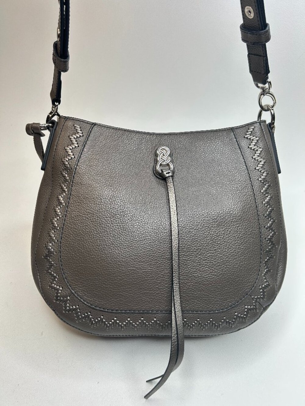BRIGHTON Interlok ADELE Convertible Crossbody Sable Leather MSRP $450